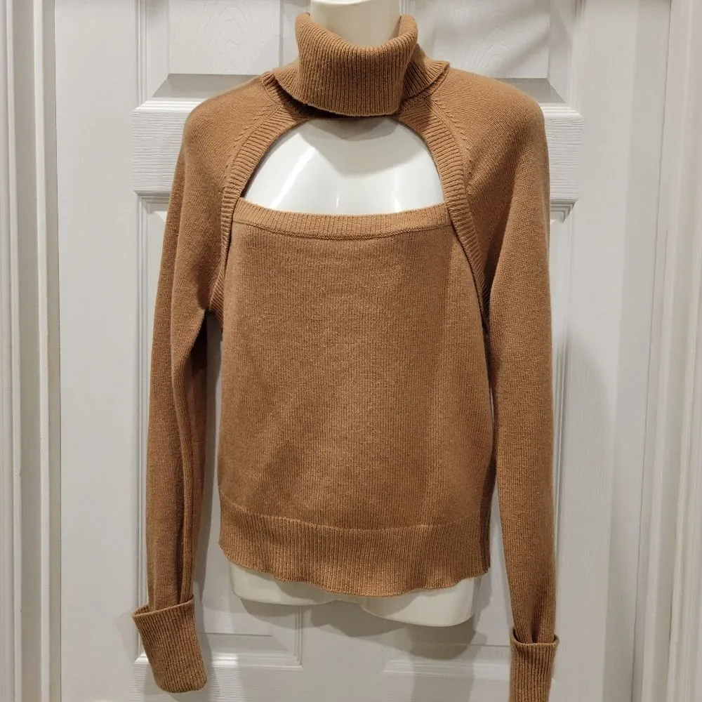 PAIGE cutout cowl sweater, Small